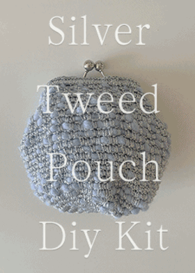 Silver Tweed Pouch Diy Kit